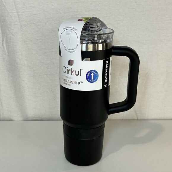 Cirkul Black 40oz All-Day StrawSip Double-Wall Insulated Stainless Steel Tumbler - Picture 1 of 4